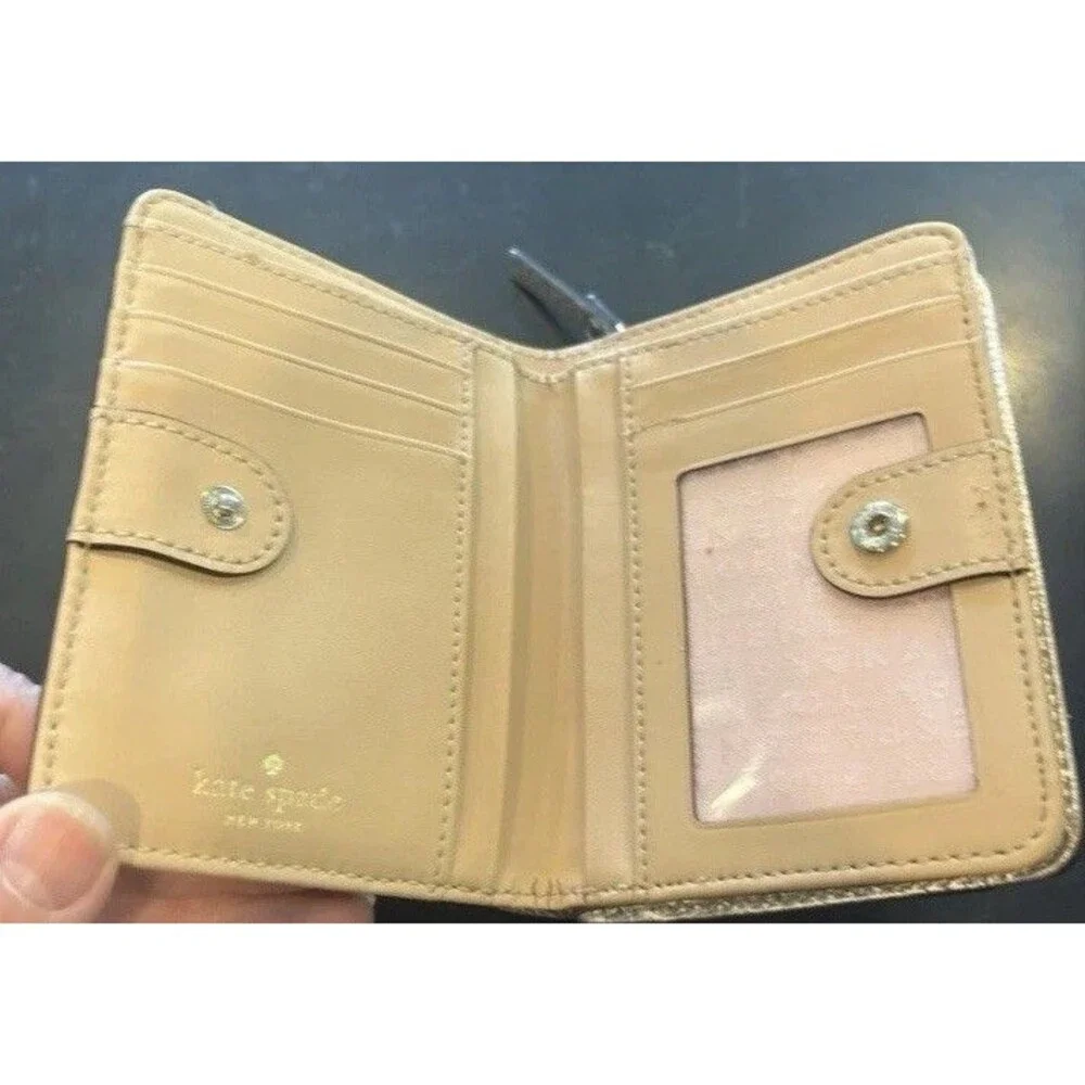 Kate Spade Wellesley Tellie Zip Around Wallet Metallic Gold